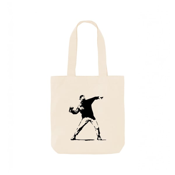 Apoh Festival Cup Thrower Banksy Tote Bag