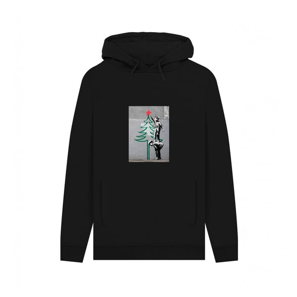 Apoh Unisex Adult Christmas Tree Banksy Hoodie