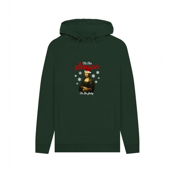 Apoh Unisex Adult Tis The Season To Be Jolly Mona Lisa Hoodie