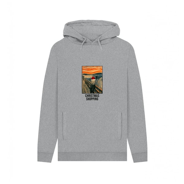 Apoh Unisex Adult Christmas Shopping Edvard Munch Hoodie