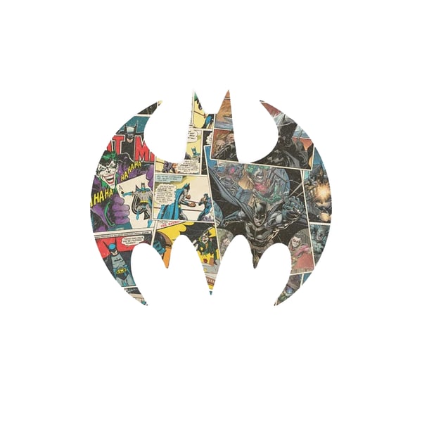 Batman Unisex Adult Comic Logo T-Shirt