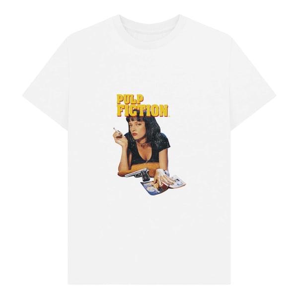 Pulp Fiction Unisex Adult Mia Wallace Vintage T-Shirt