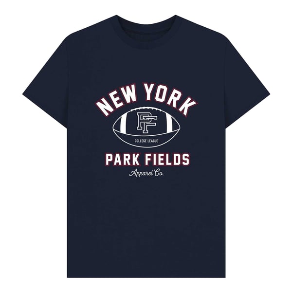 Park Fields Unisex Aikuisten New York Jalkapallo T-paita