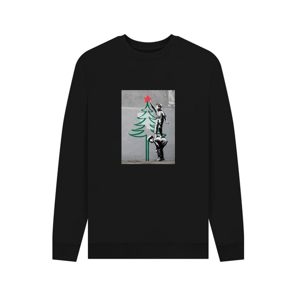 Apoh Unisex Adult Banksy Christmas Tree Sweatshirt
