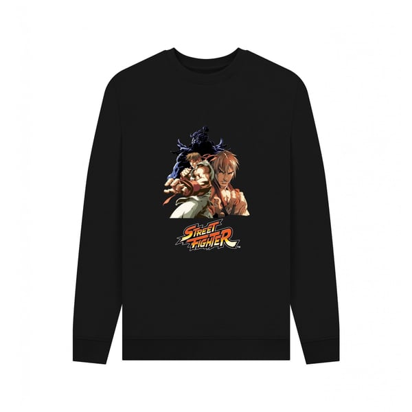 Street Fighter Unisex Adult Group Pose Sweatshirt