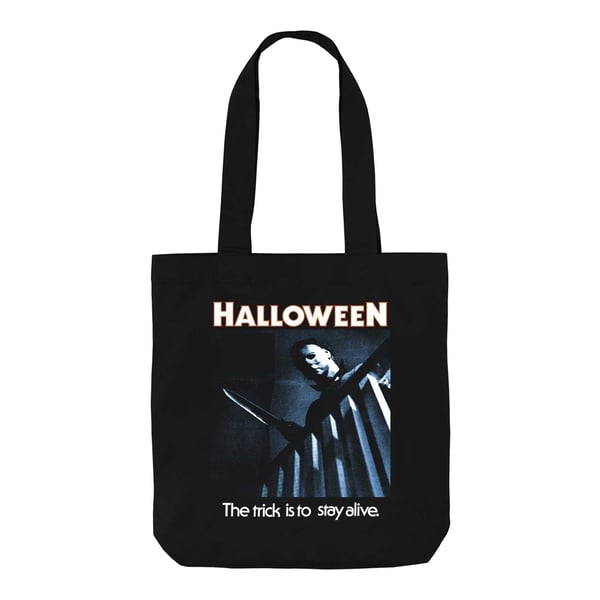 Halloween Trick To Stay Alive Graphic Tote Bag