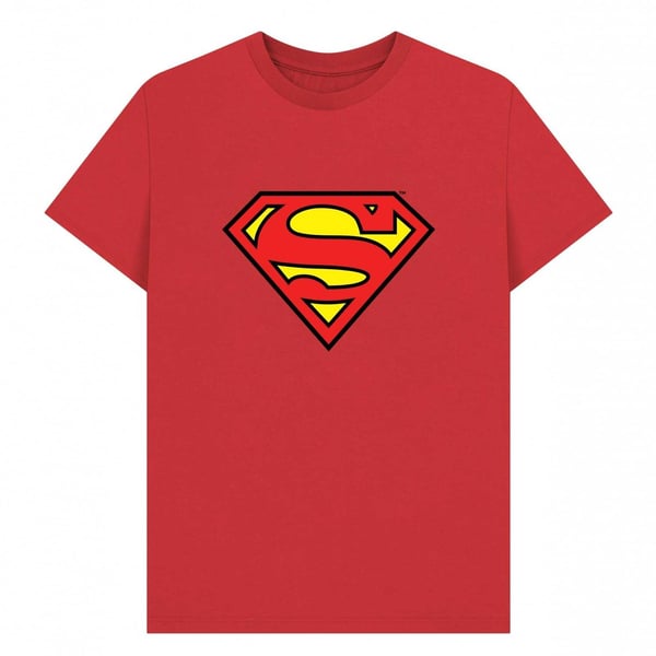 Superman Unisex Adult Official Shield T-Shirt