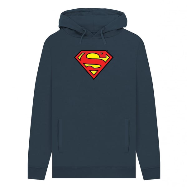 Superman Unisex Adult Official Shield Hoodie