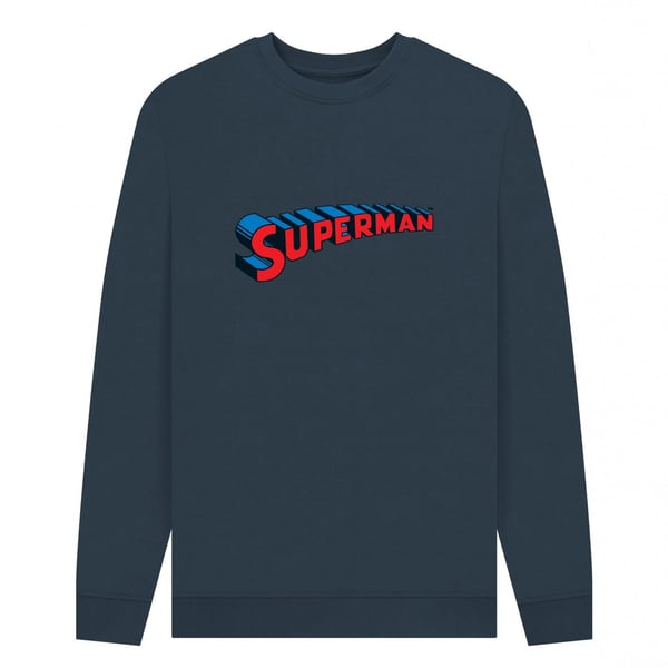 Superman Unisex Adult Official Graphic Logo Sweatshirt