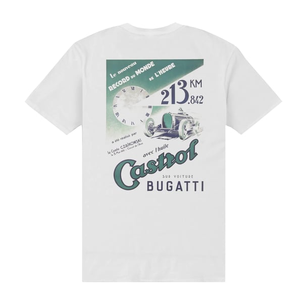 Castrol Unisex Adult Avec Back Print T-Shirt