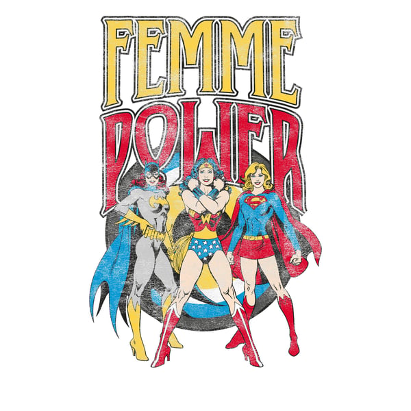 DC Comics Unisex Adult Femme Power Wonder Woman T-Shirt