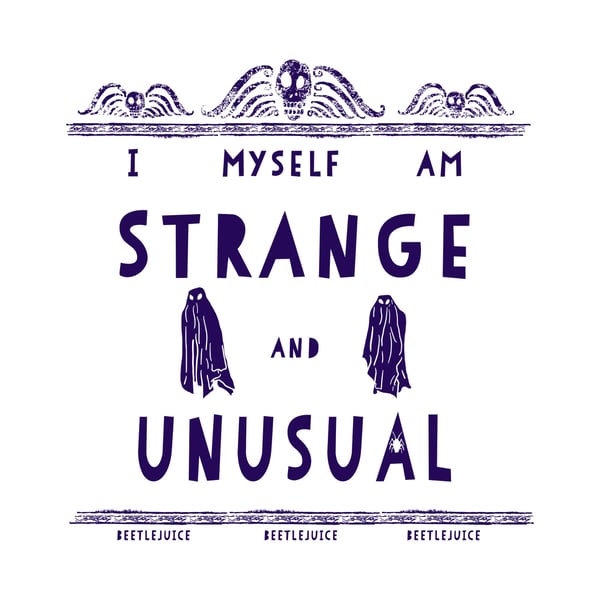 Beetlejuice Unisex Adult Strange And Unusual T-Shirt