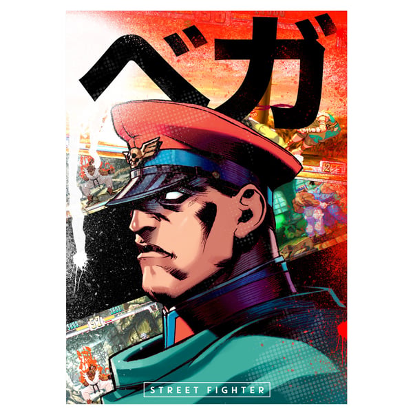 Street Fighter Unisex Adult M Bison T-Shirt