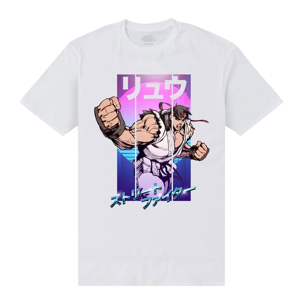 Street Fighter Unisex Adult Future 80s Ryu T-Shirt