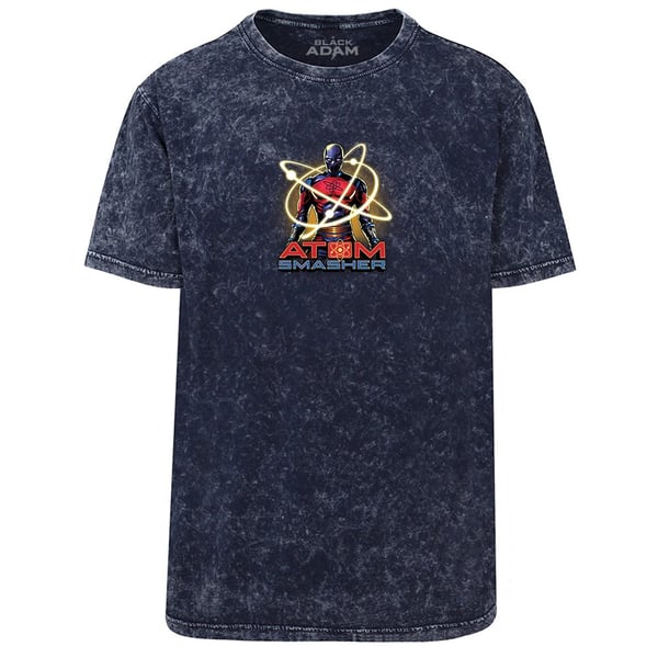 Black Adam Unisex Adult Atom Smasher Acid Wash T-Shirt