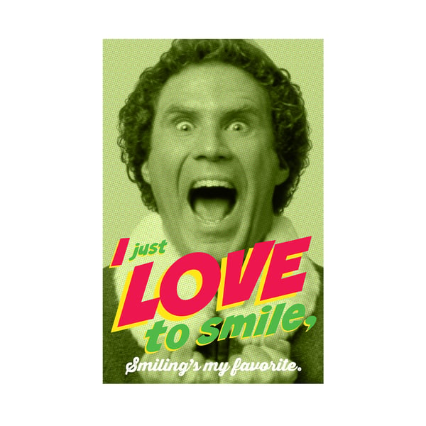Elf Unisex Adult I Love To Smile Sweatshirt