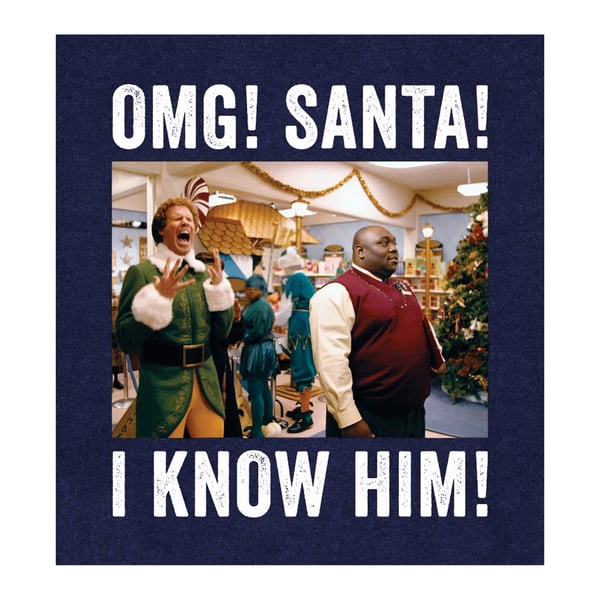 Elf Unisex Adult OMG Santa Photo Sweatshirt