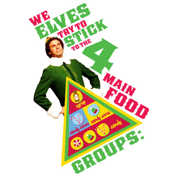 Elf Unisex Adult Food Groups Sweatshirt