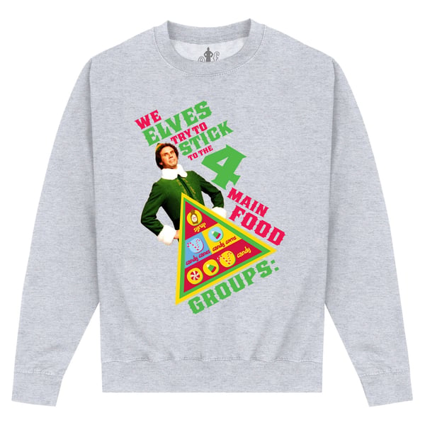Elf Unisex Adult Food Groups Sweatshirt