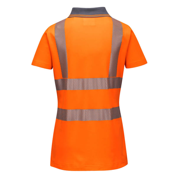 Portwest Womens/Ladies Hi-Vis Cotton Safety Polo Shirt