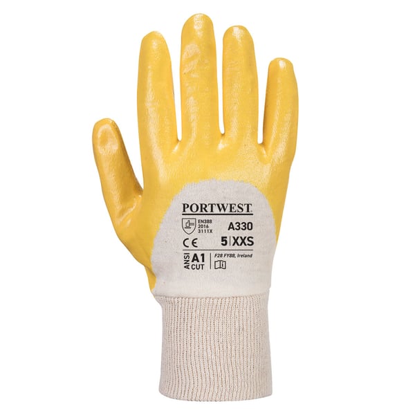 Portwest Unisex A330 Lightweight Nitril sikkerhedshandsker til voksne
