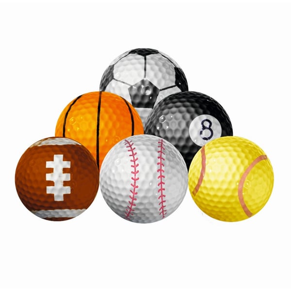 Longridge Sports Balls Golf Balls (Pack of 6)