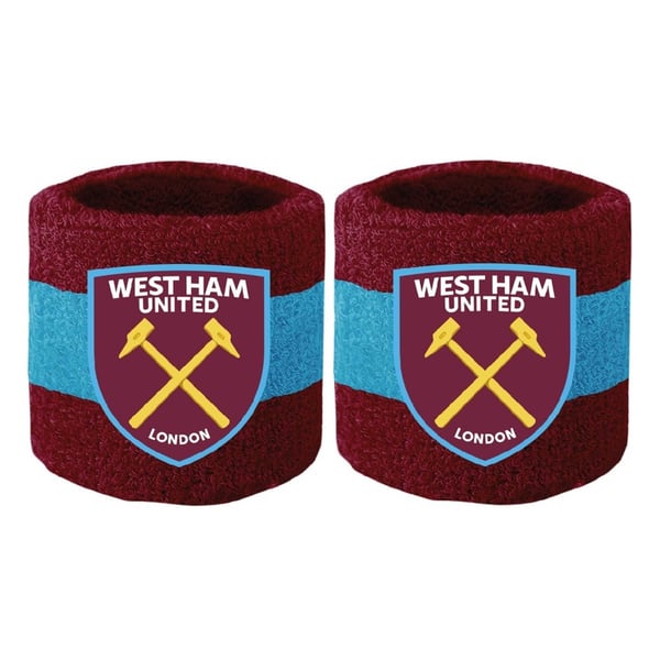 West Ham United FC Cotton Elasticated Wristband (Pack of 2)