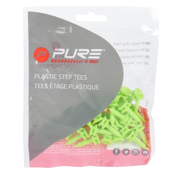 Pure2improve Step Plastic Golf Tees (Pack of 25)