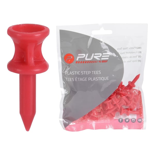 Pure2improve Step muoviset golf-tiit (25 kpl:n pakkaus)