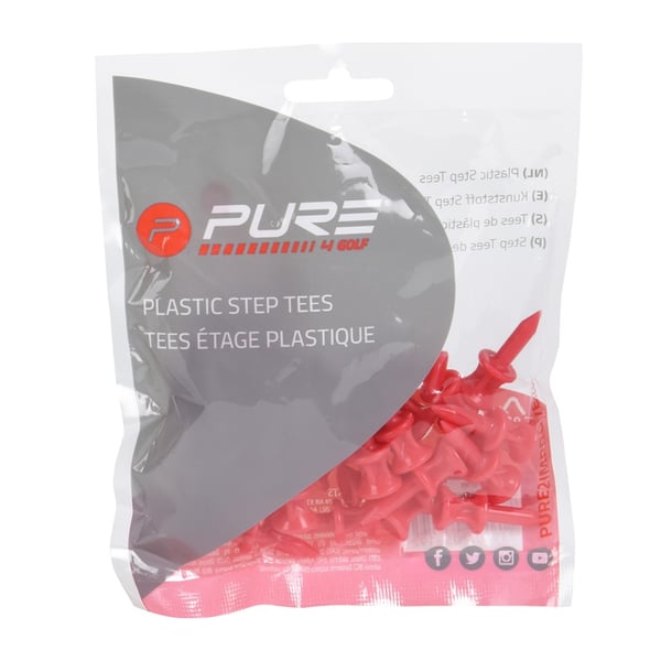 Pure2improve Step Plastic Golf Tees (Pack of 25)