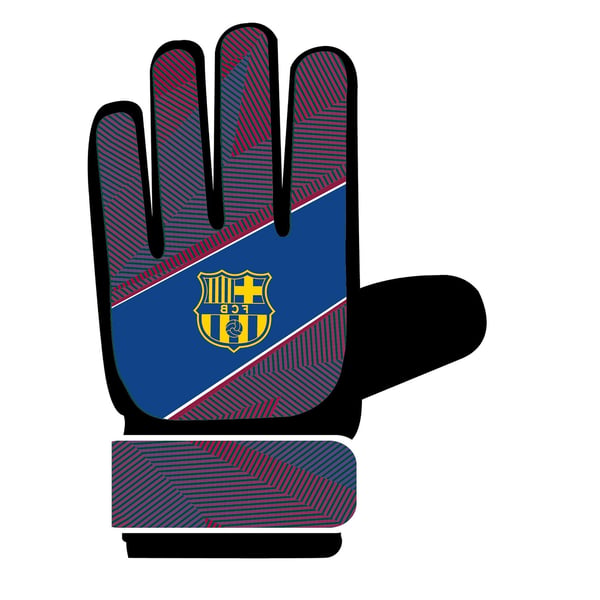 FC Barcelona Childrens/Kids Goalkeeper Gloves