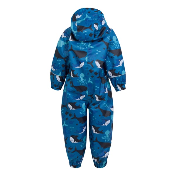 Regatta Childrens/Kids Pobble Bubbles The Shark Waterproof Puddle Suit