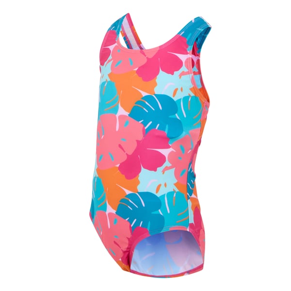 Regatta Girls Katrisse Tropical Leaves One Piece Swimsuit