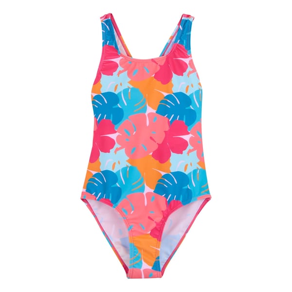 Regatta Girls Katrisse Tropical Leaves One Piece Swimsuit
