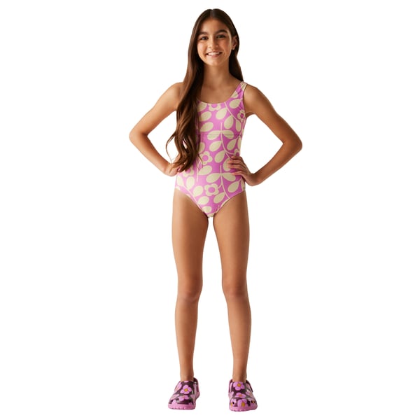 Regatta Girls Orla Kiely Jasmine Flower One Piece Swimsuit