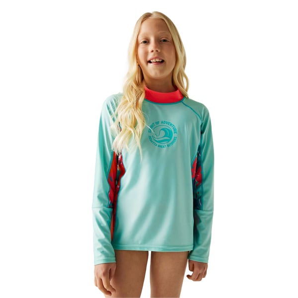 Regatta Childrens/Kids Hoku II Tropical Leaves Swim Top