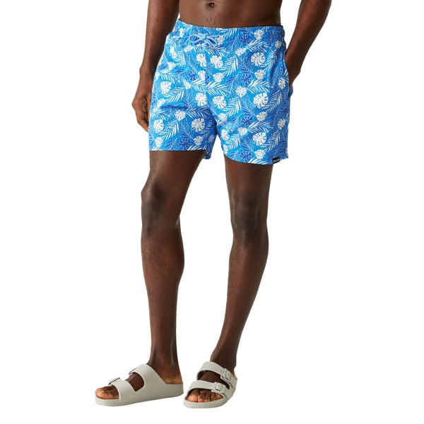 Regatta Mens Loras Leaf Seersucker Swim Shorts