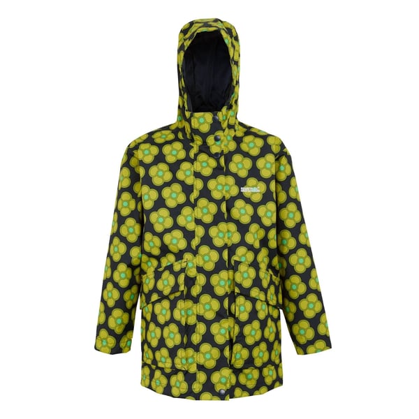 Regatta Childrens/Kids Orla Kiely Swing Spinning Flower Waterproof Jacket
