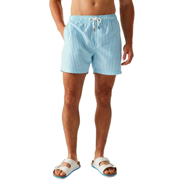 Regatta Mens Loras Striped Swim Shorts