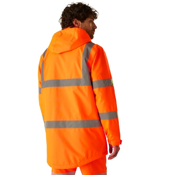 Regatta Mens Pro Contract Dover Hi-Vis Parka