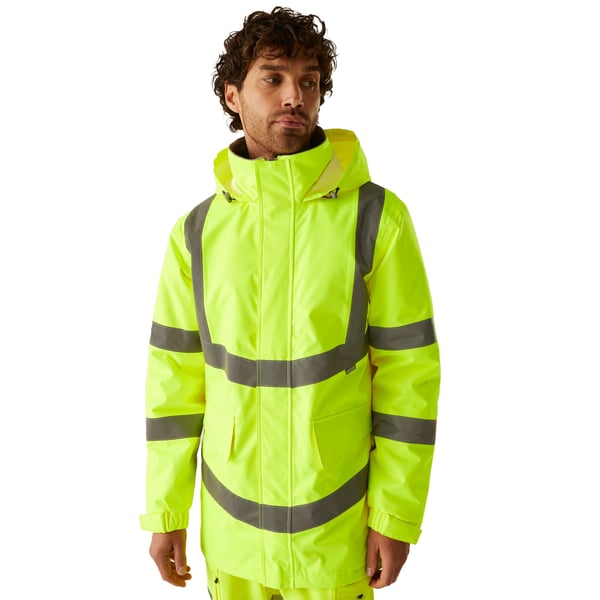 Regatta Mens Pro Contract Dover Hi-Vis Parka