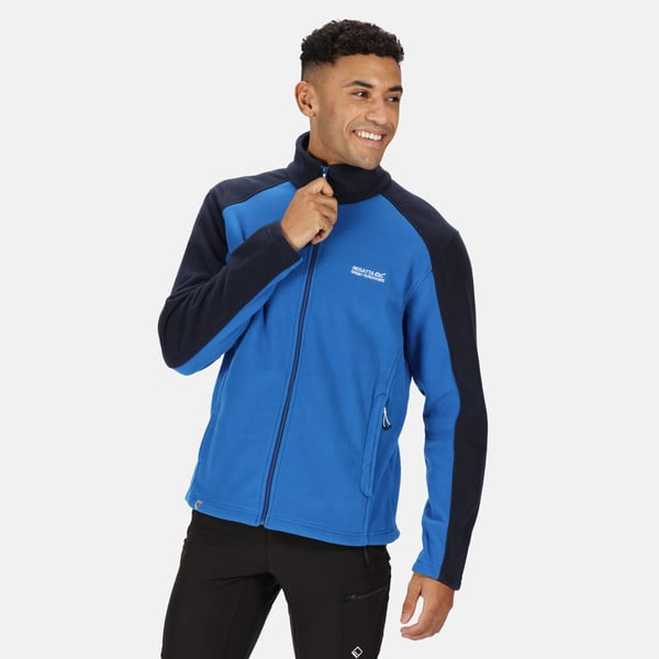 Regatta Great Outdoors Mens Hedman II Two Tone Full Zip Fleece Jacket