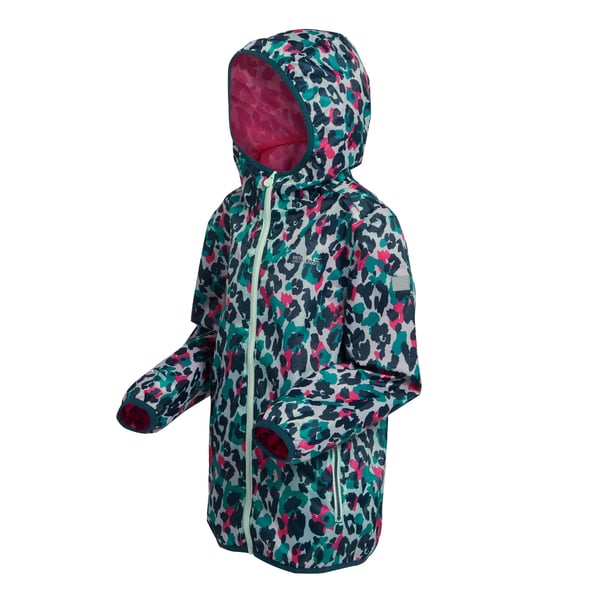 Regatta Great Outdoors Childrens/Kids Printed Lever Waterproof Packaway Jacket