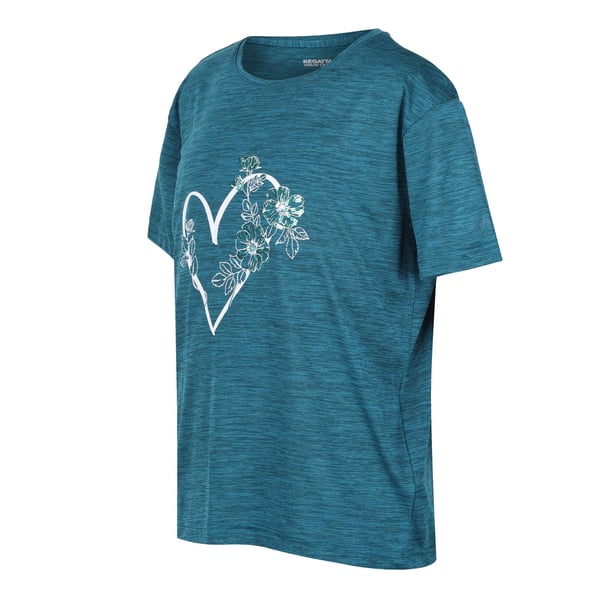 Regatta Lasten Findley Keep Going Heart Marl T-paita