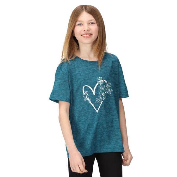 Regatta Lasten Findley Keep Going Heart Marl T-paita