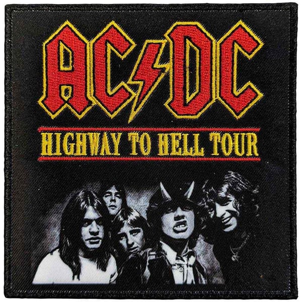 AC/DC Highway To Hell Tour Woven Iron On Patch