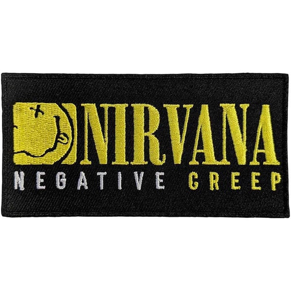 Nirvana Negative Creep Woven Iron On Patch