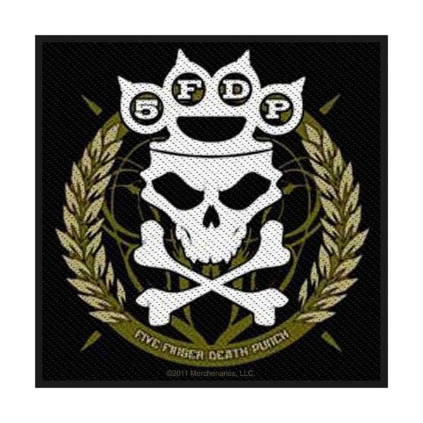 Five Finger Death Punch Woven Knuckles Crown Patch