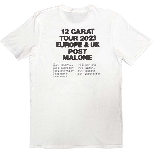 Post Malone Unisex Adult Burn It Down 2023 Tour Dates T-Shirt