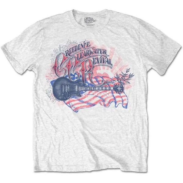 Creedence Clearwater Revival Unisex aikuisten kitara- ja lippupaita